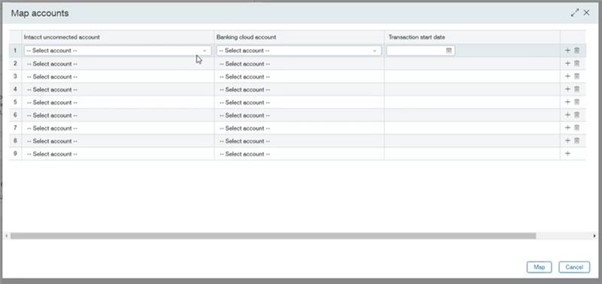 Screenshot of Intacct multi account link UI 3.