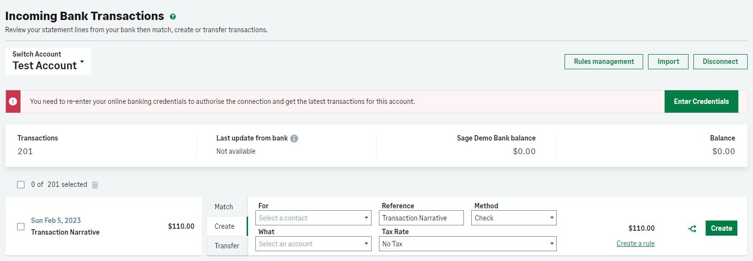 Screenshot of SBCA bank rules 2.