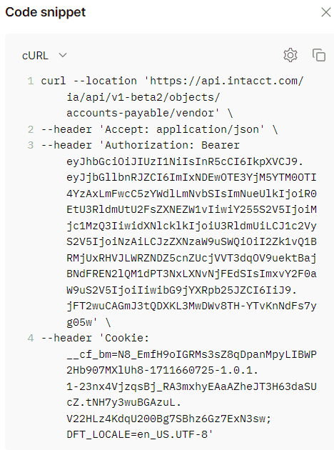 pmt code snippet