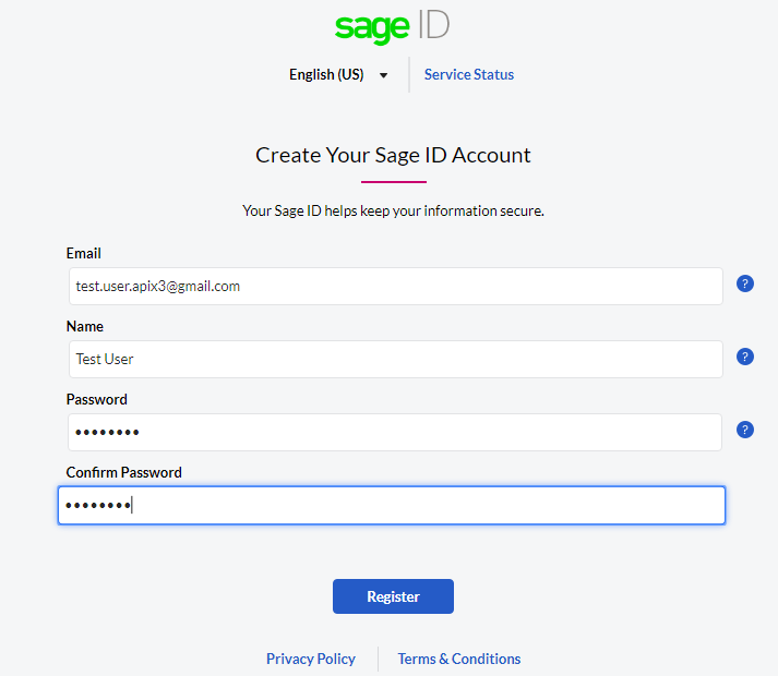 Sage ID form