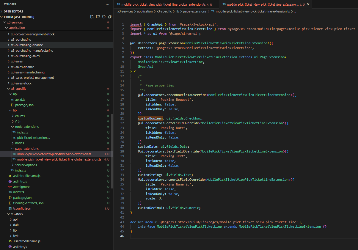 two page extensions