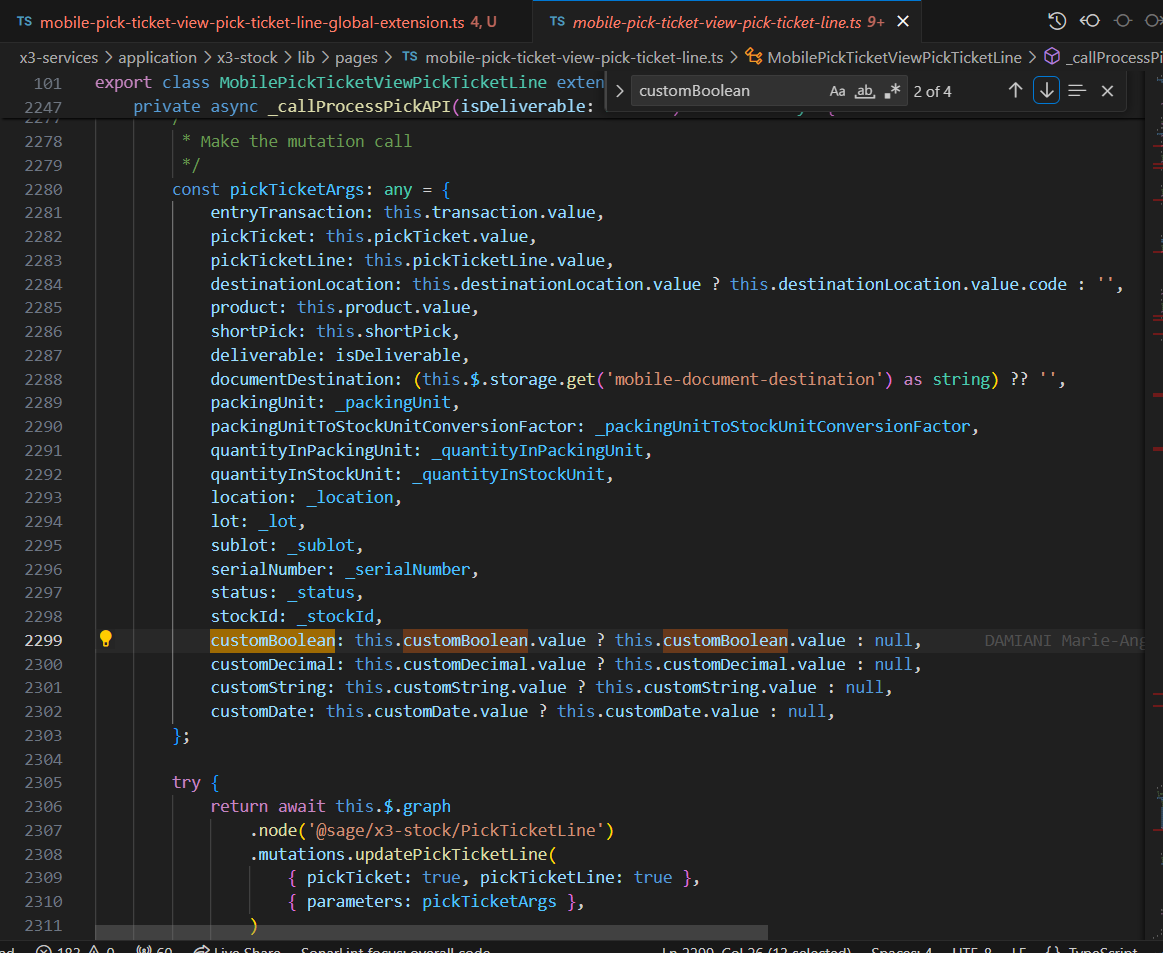 STO_PREH_PICK_TICKET parameters