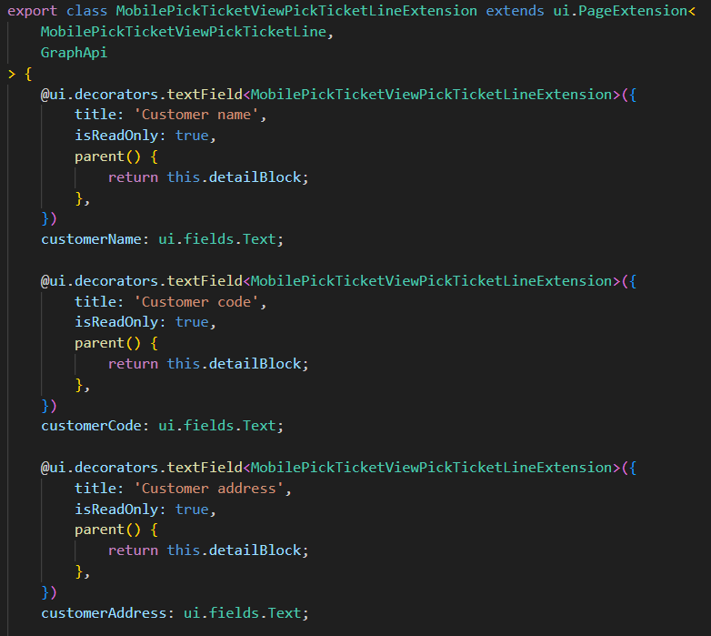 3 new text fields