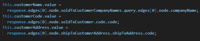 Fill in cust data