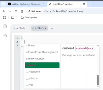 select existing package2